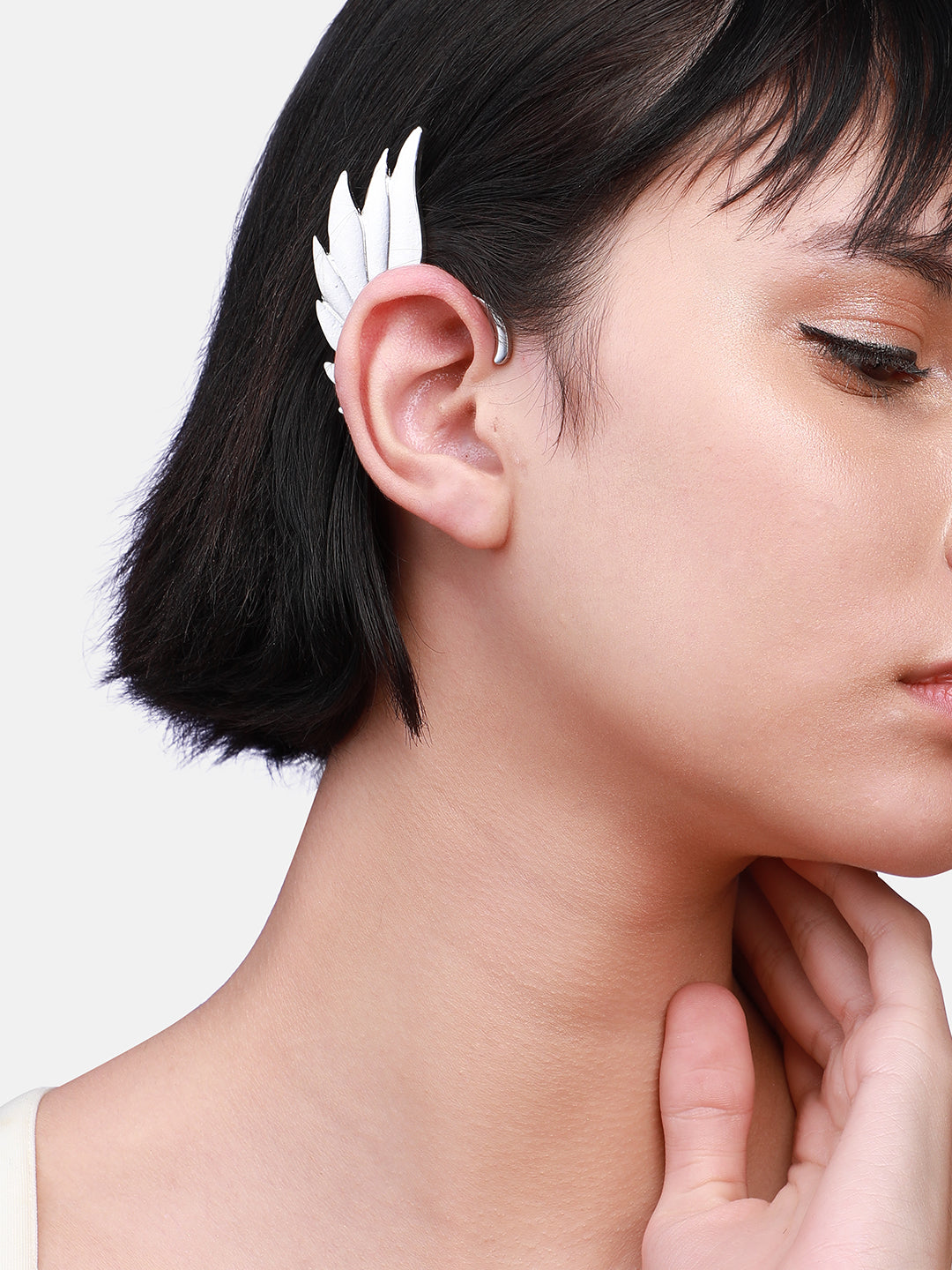 Women Silver Radiant Wraps Earcuffs