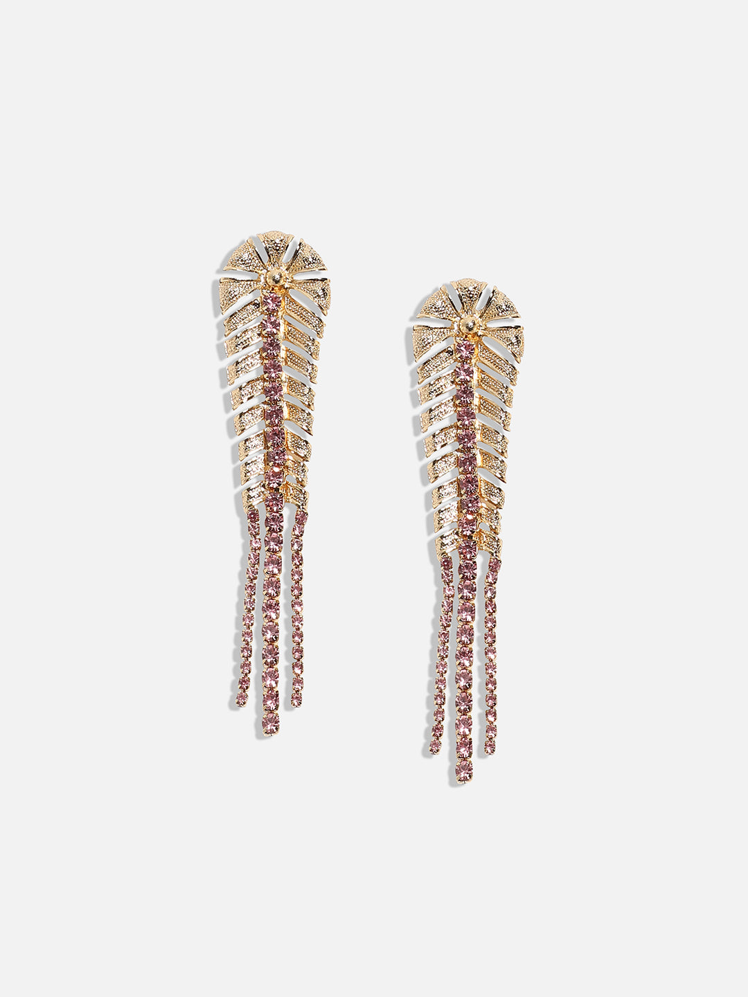 Women Gold Dazzling Droplets Glam Earrings
