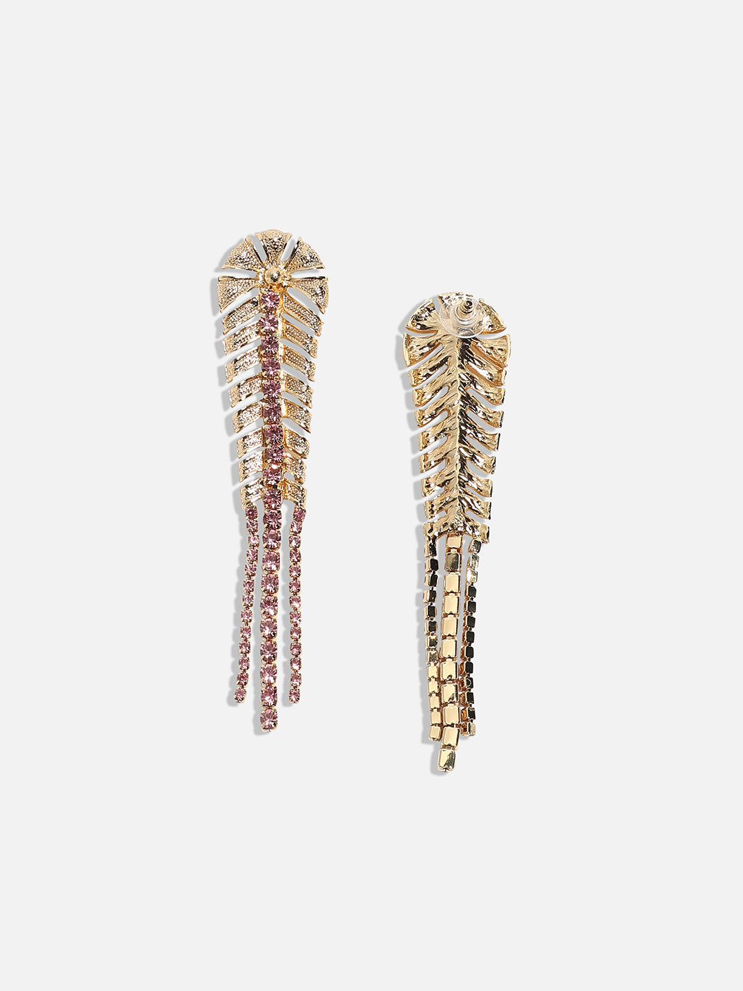 Women Gold Dazzling Droplets Glam Earrings