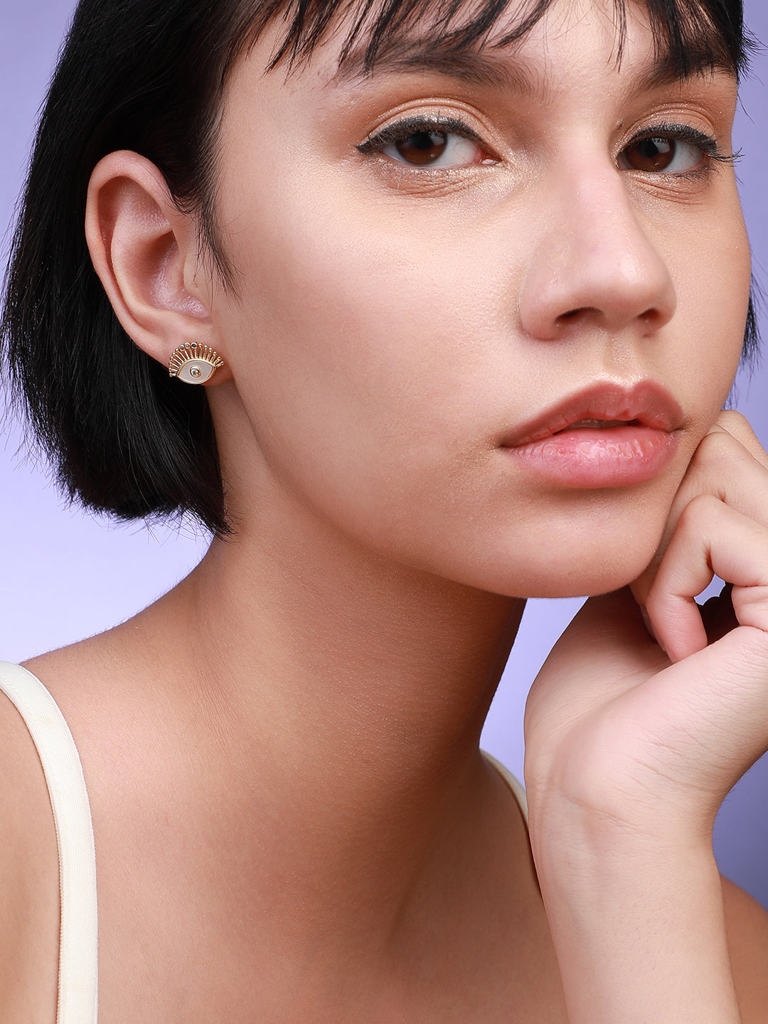 Women Gold Elegant Stud Earrings
