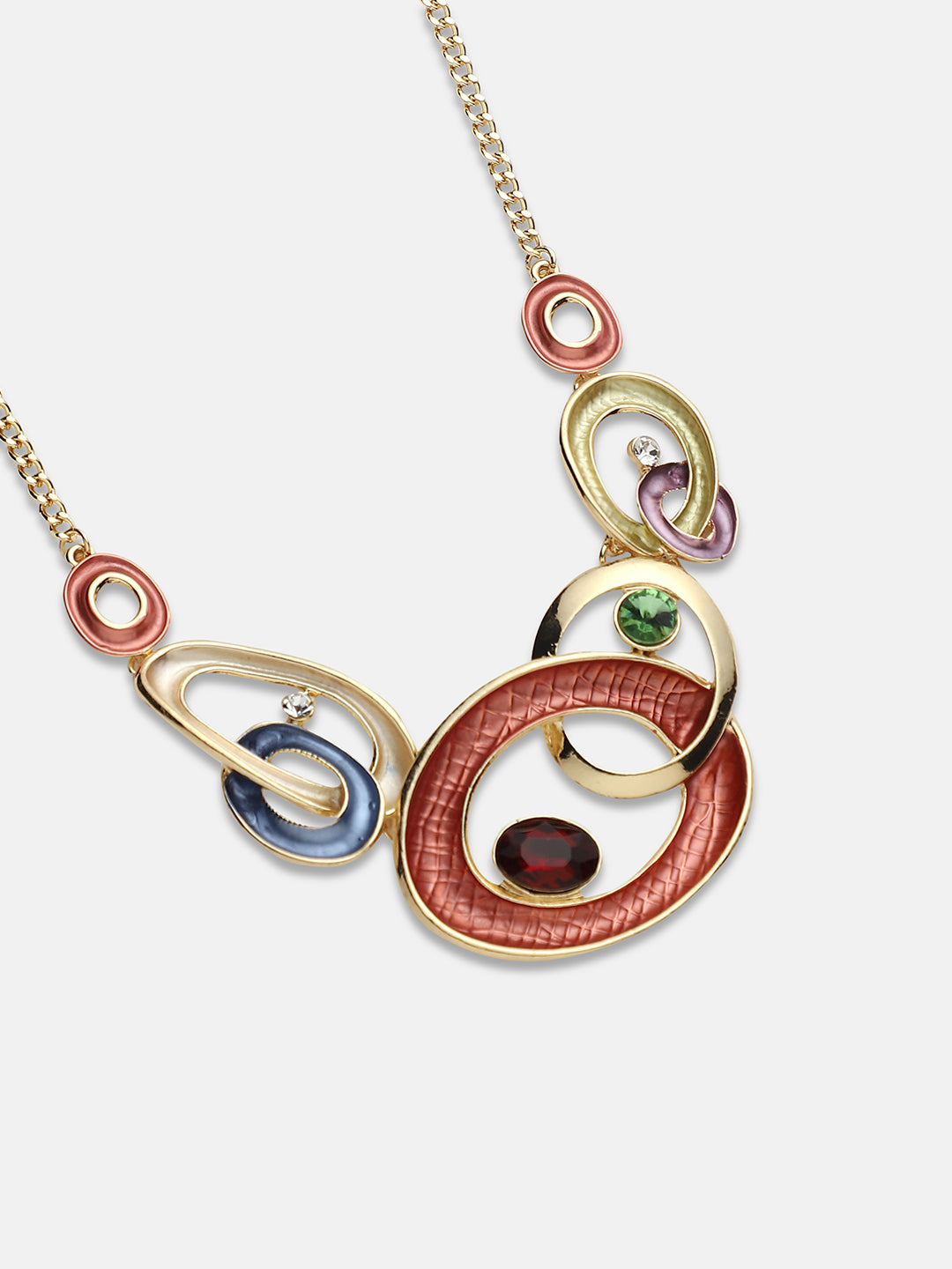 Women Gold-Plated Necklace and Earrings