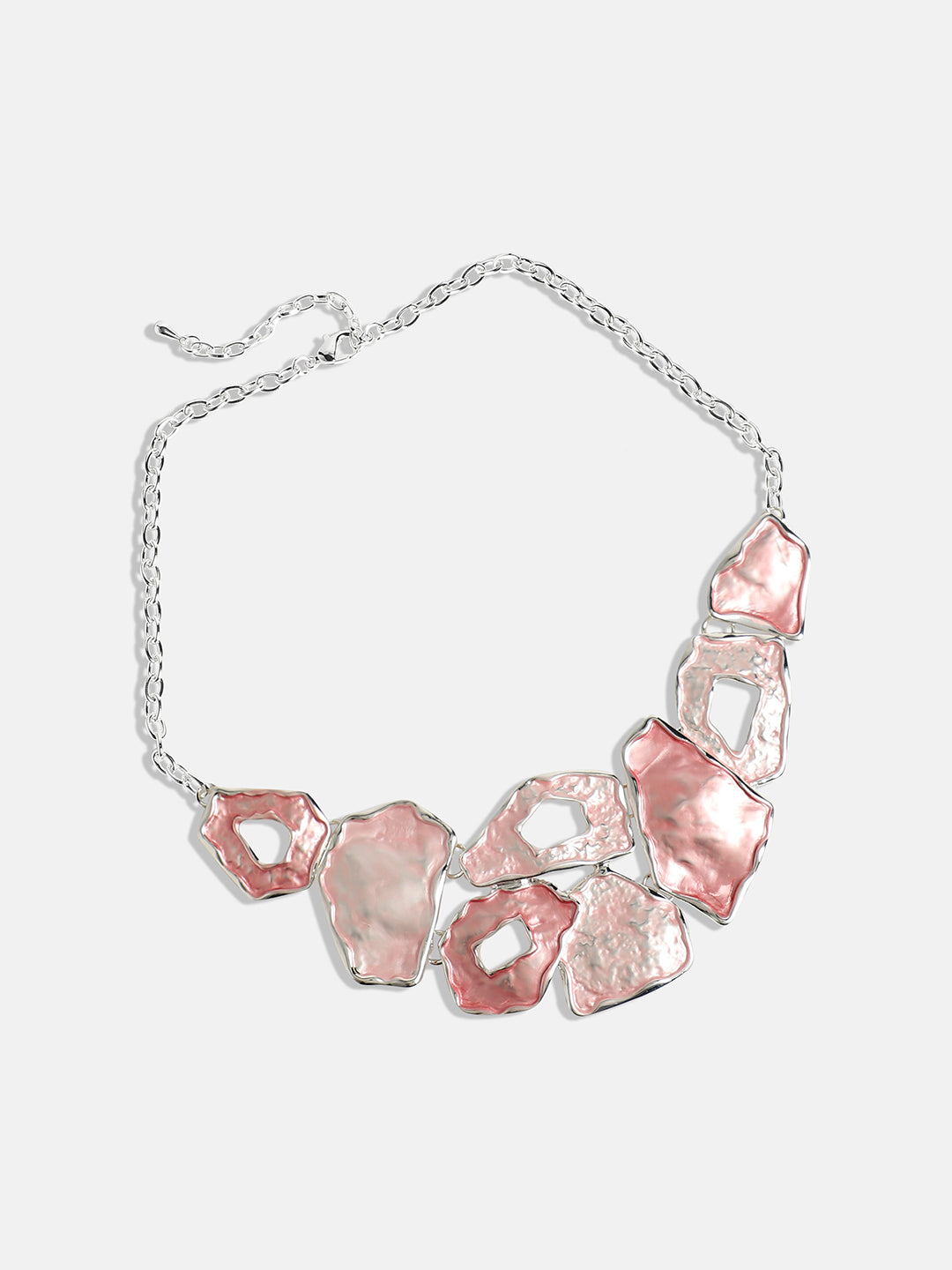 Women Pink Textured Jewellery Set