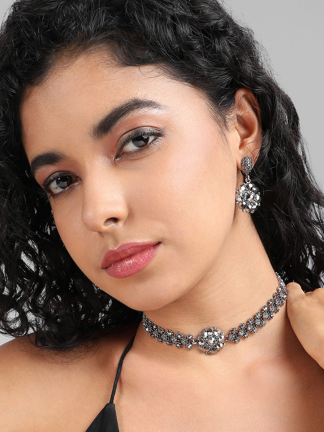 Women Antique Flower Jewellery Set