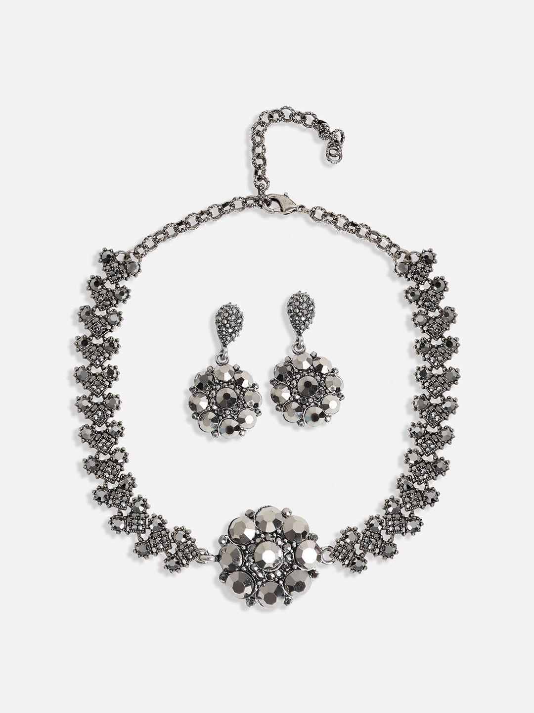 Women Antique Flower Jewellery Set