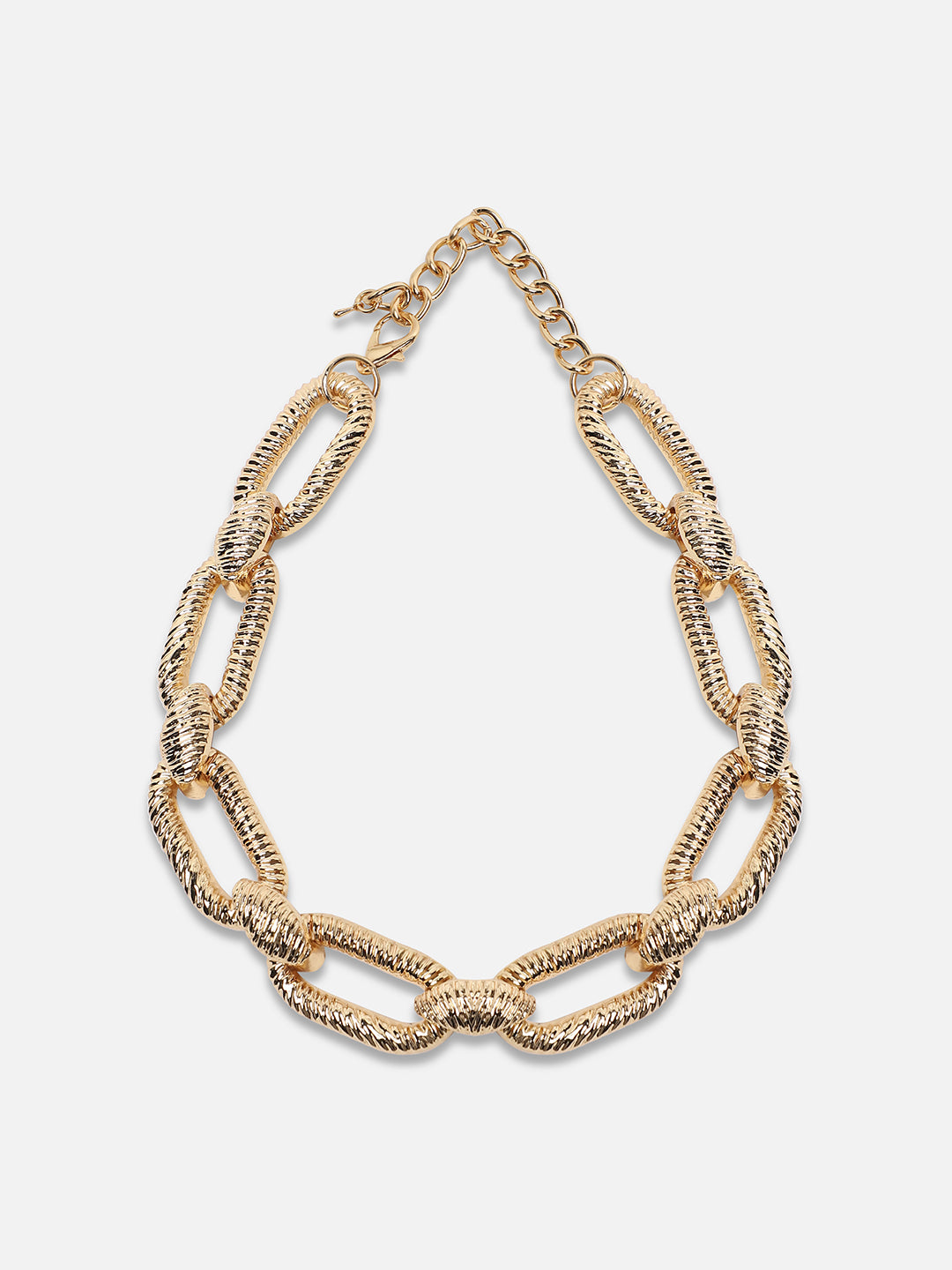 Women Dented Chainlink Necklace