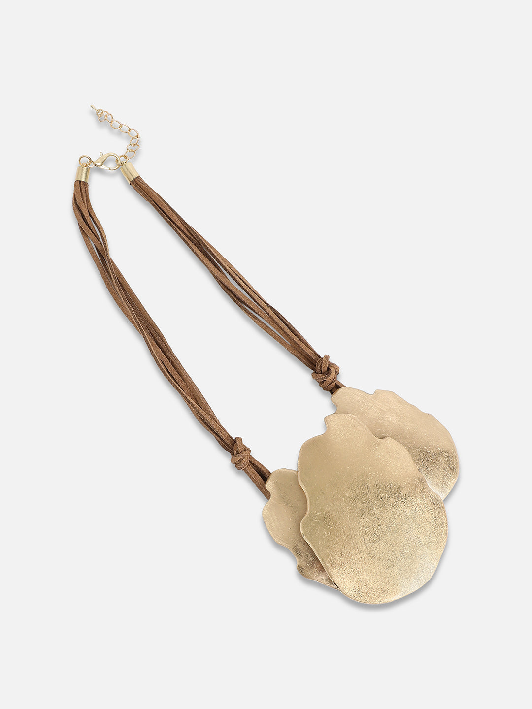 Women Metallic Cascade Statement Necklace