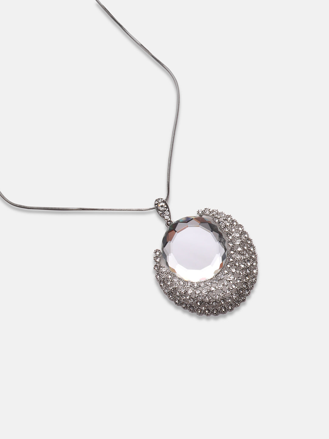 Women Silver-Plated Pendant With Chain