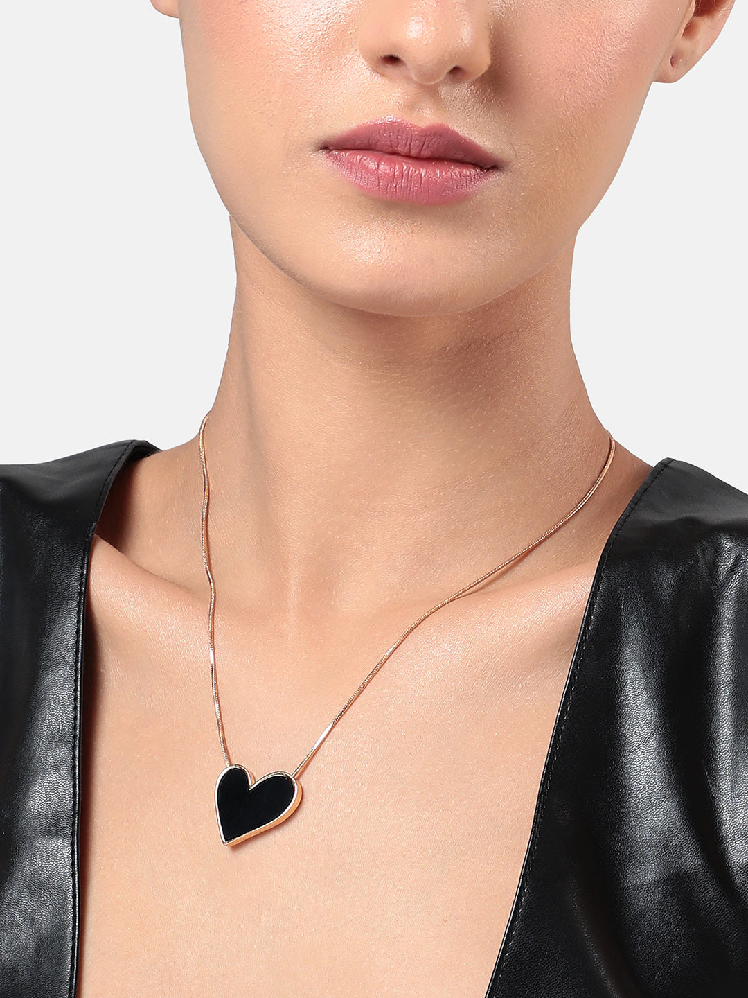 Women Enamel Heart' Pendant Necklace