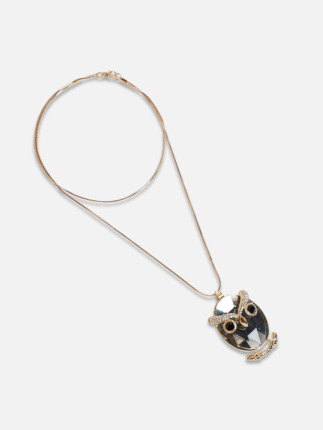 Women Crystal Owl Pendant Necklace