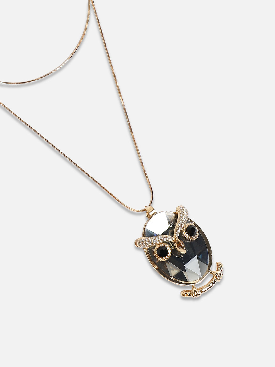 Women Crystal Owl Pendant Necklace