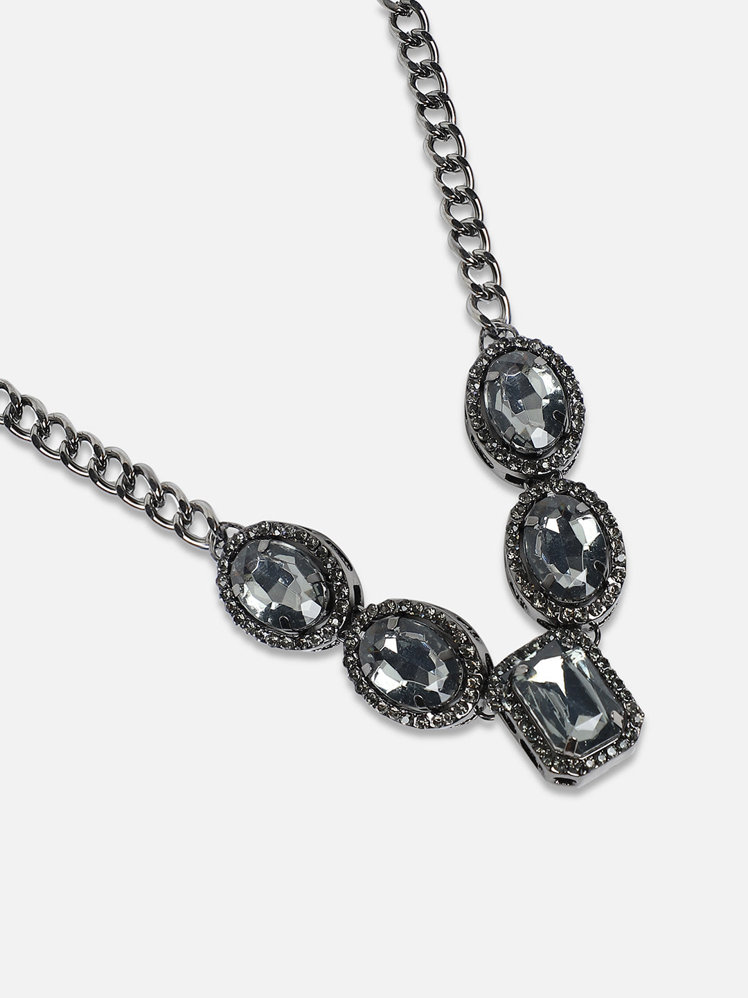 Women Crystal Crescendo Collar Necklace