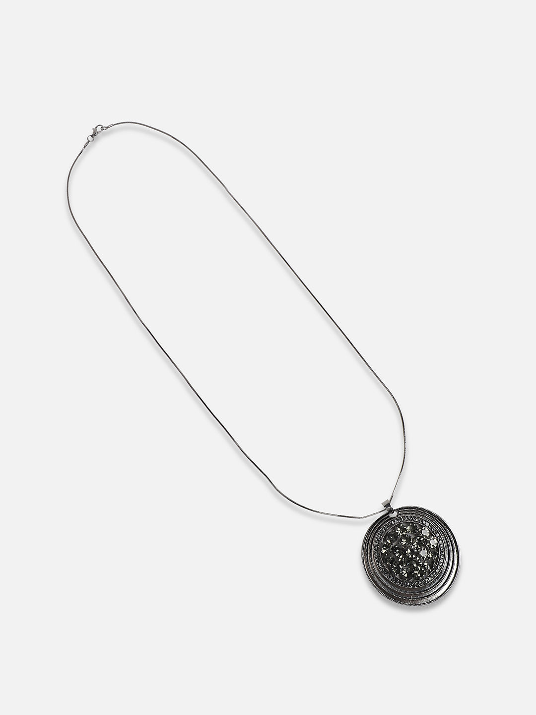 Women Embellished Circular Pendant Necklace