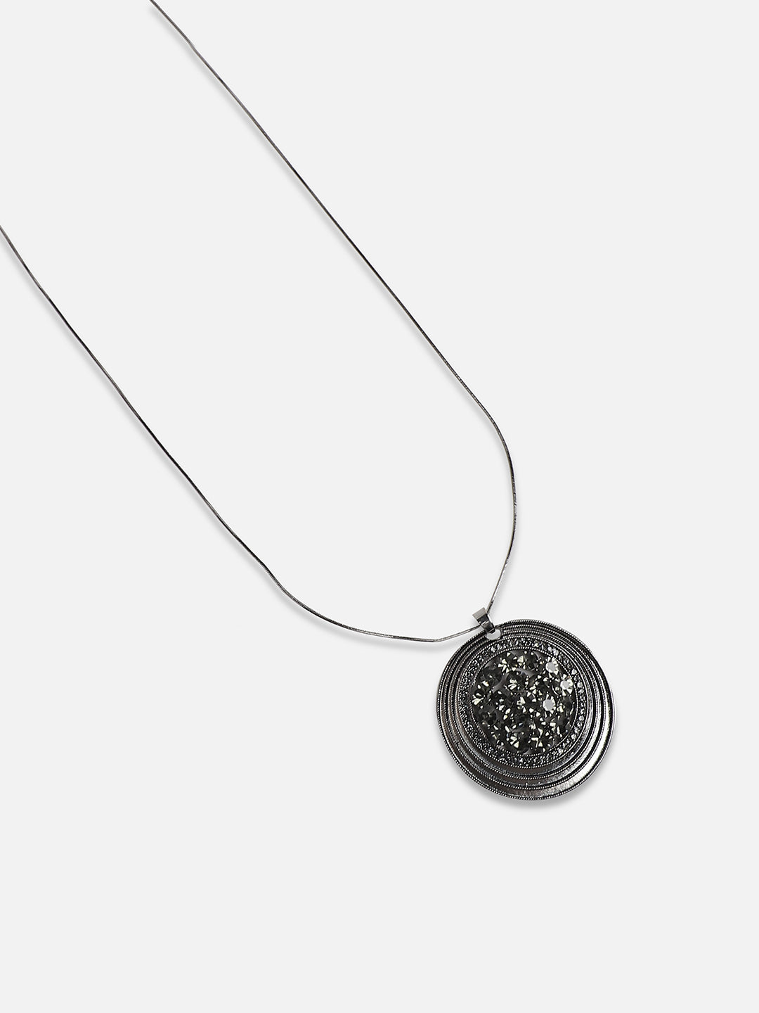 Women Embellished Circular Pendant Necklace