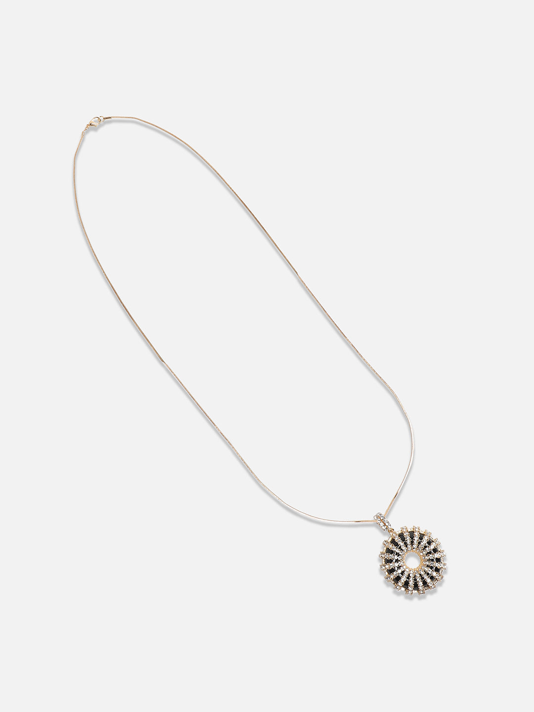 Women Crystal Flower Pendant Necklace