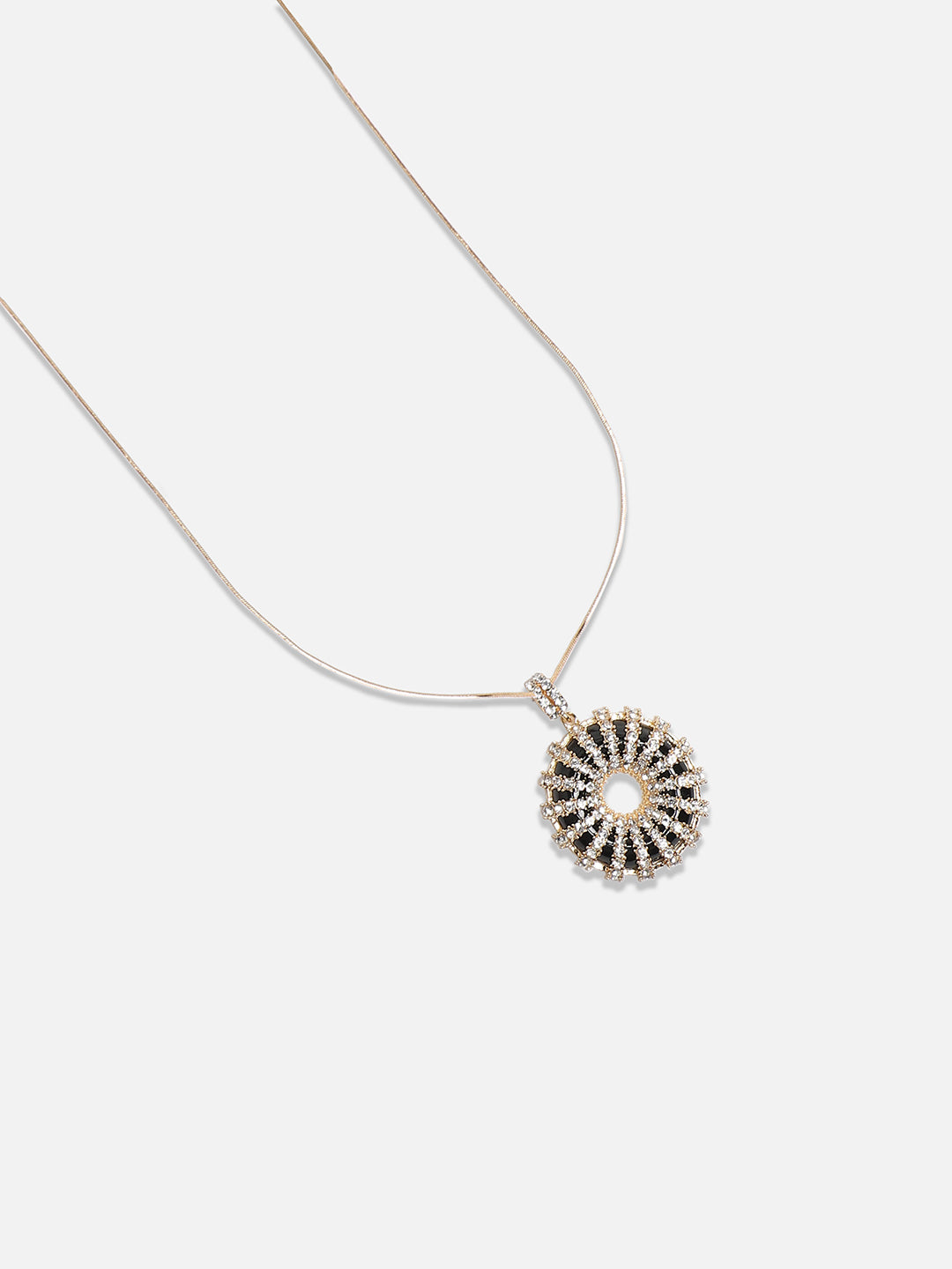 Women Crystal Flower Pendant Necklace