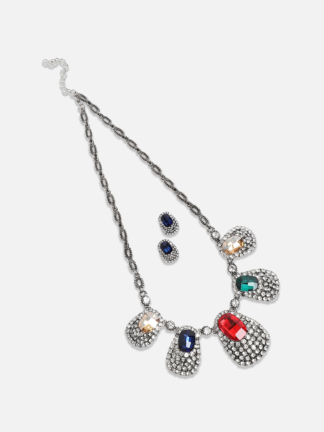 Women Crystal Aurora Collar Necklace