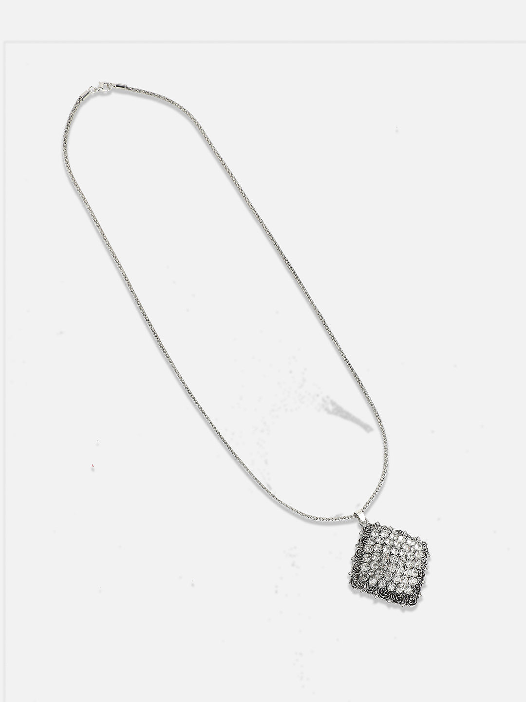 Women Whispering Crystal Pendant Necklace