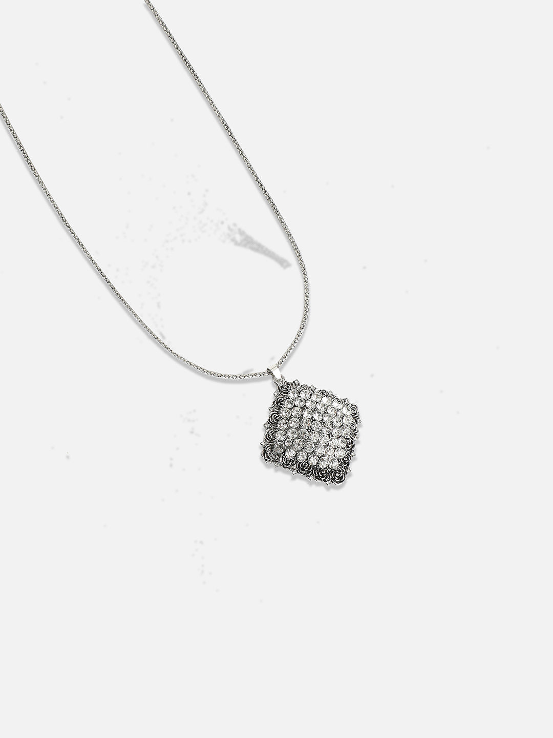 Women Whispering Crystal Pendant Necklace