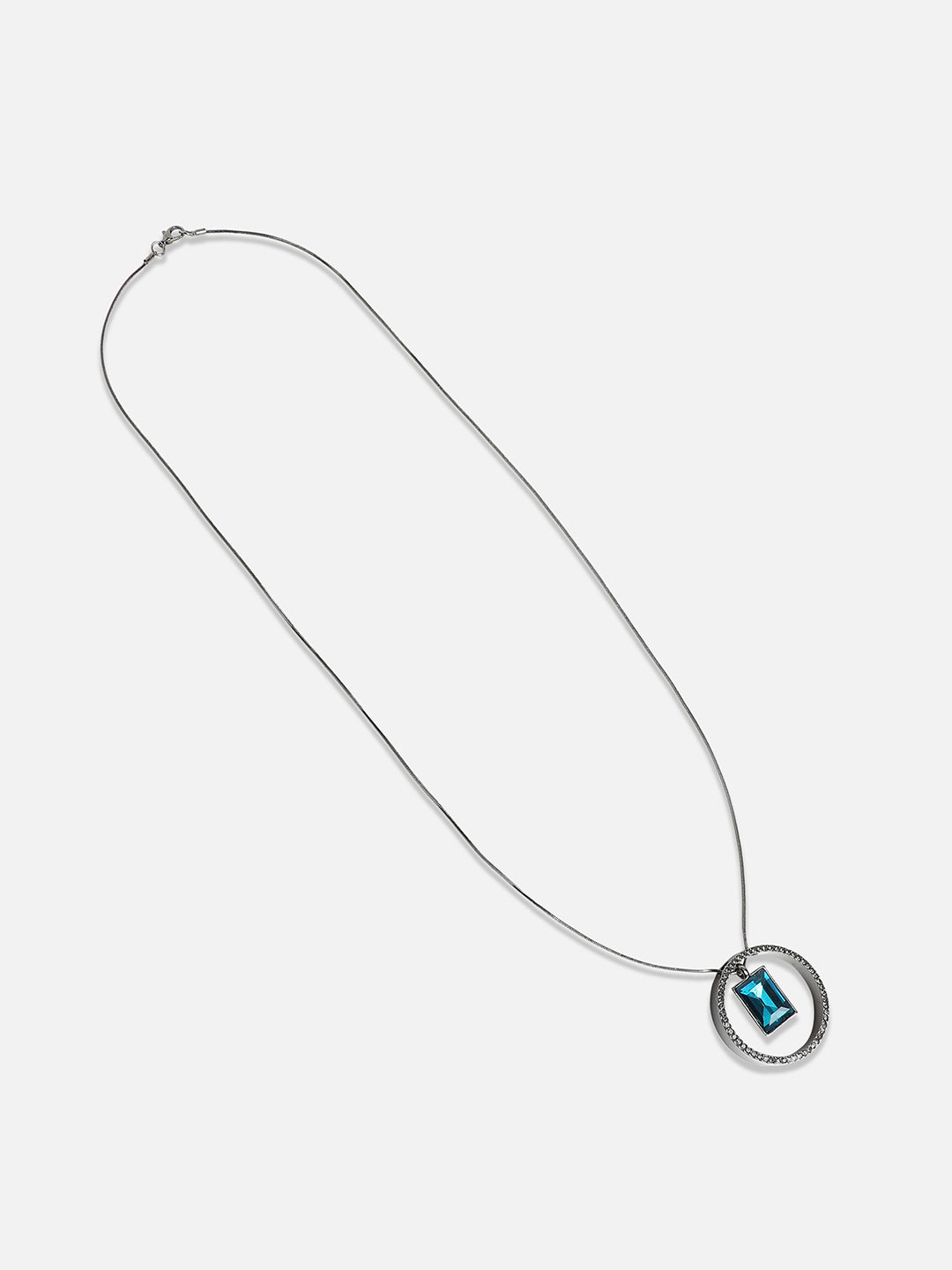 Women Gemstone Gaze Pendant Necklace