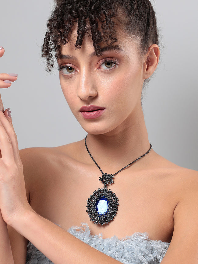 Women Blooming Bauble Pendant Necklace