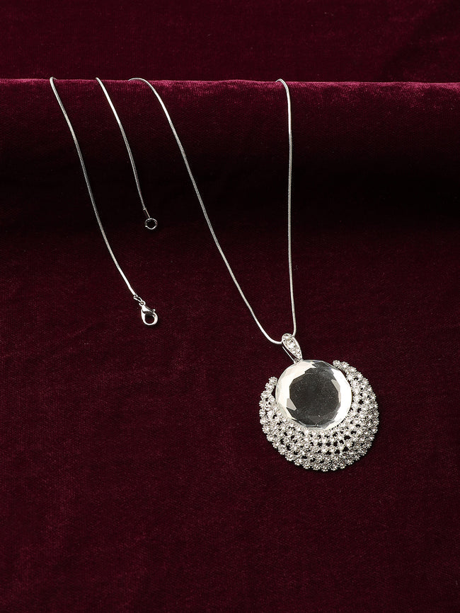 Women Embellished Cluster Allure Pendant Necklace