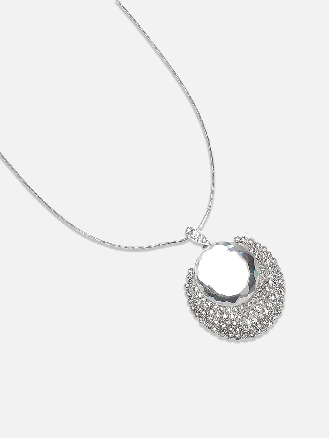Women Embellished Cluster Allure Pendant Necklace