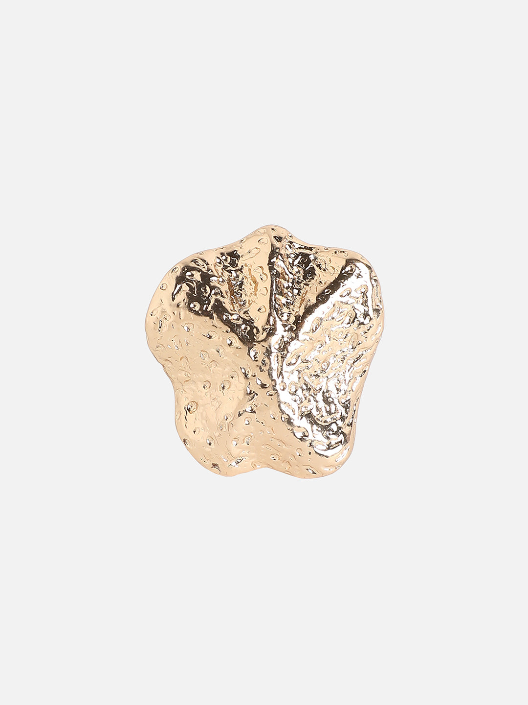 Women Dented Star Wave Statement Ring