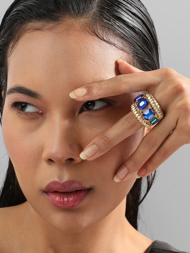 Women Midnight Odessey Cocktail Ring