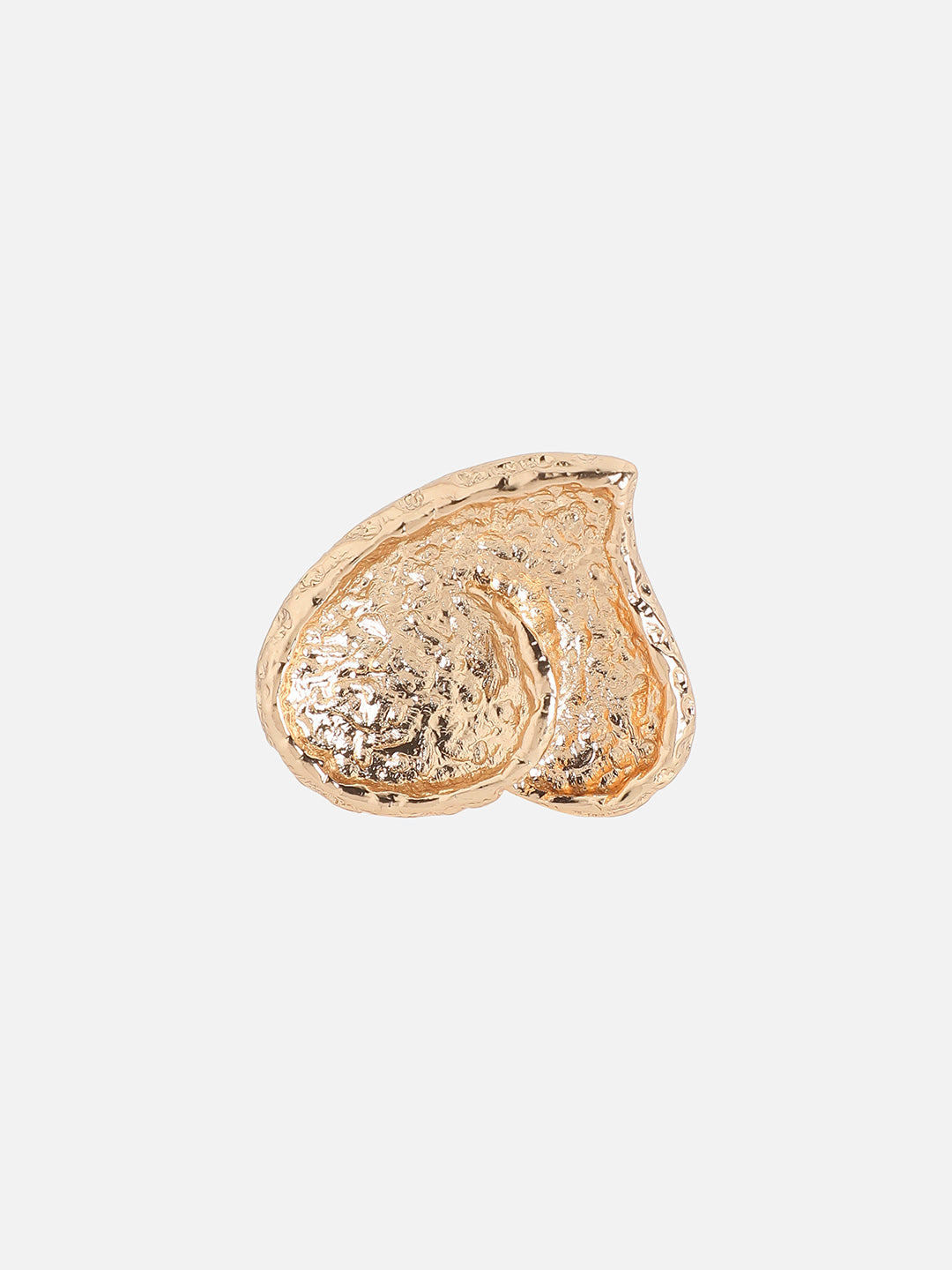Women Dented Heart Cocktail Ring
