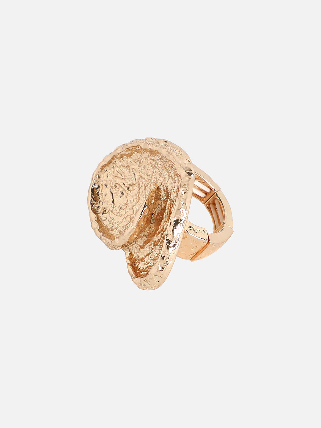 Women Dented Heart Cocktail Ring