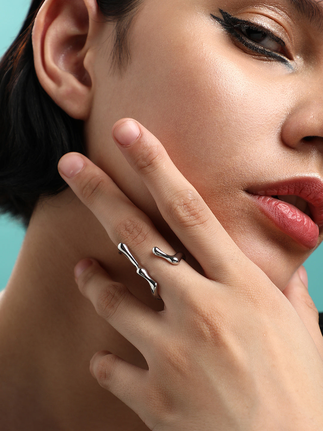 Women Silver-Plated Finger Ring