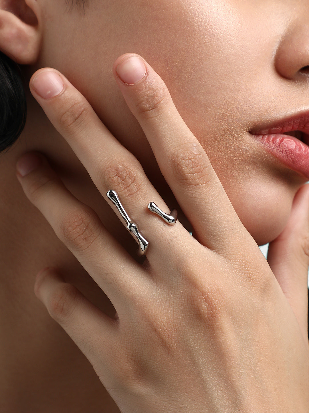 Women Silver-Plated Finger Ring