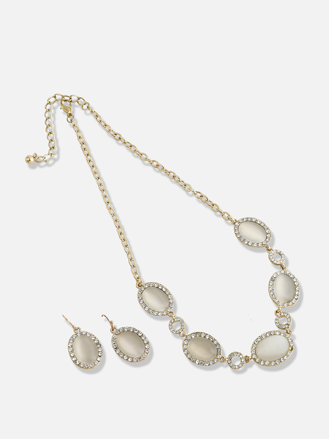 Women Gold Plated Designer Stone Party Necklace