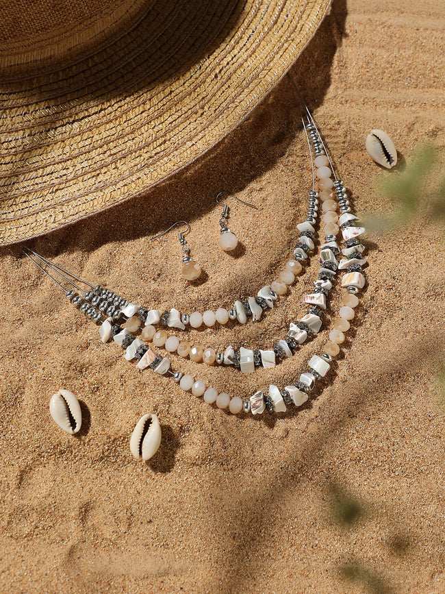 Women Gold Plated Pearls Casual Necklace