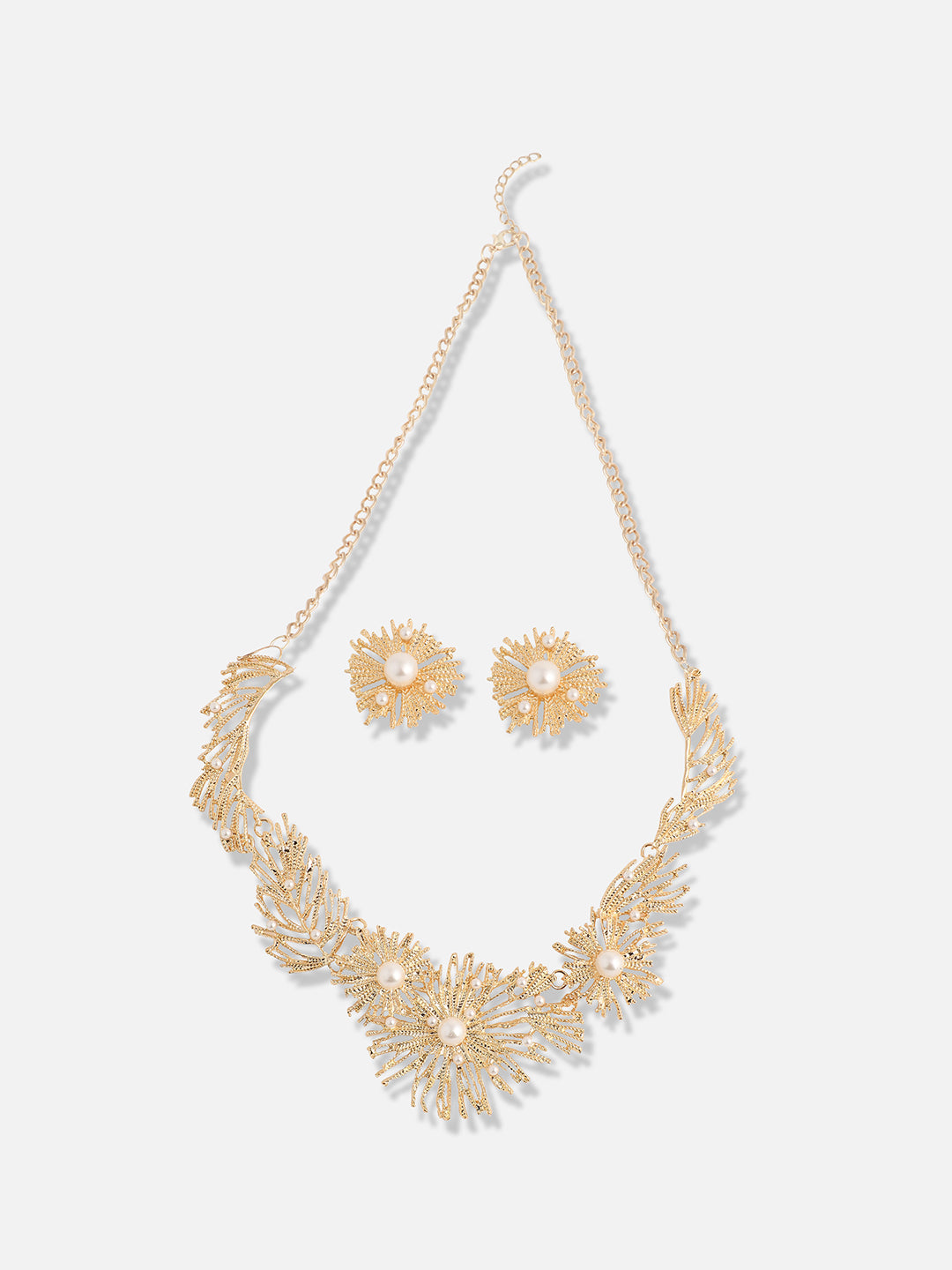 Women Silver Plated Designer Party Necklace and Earring Set