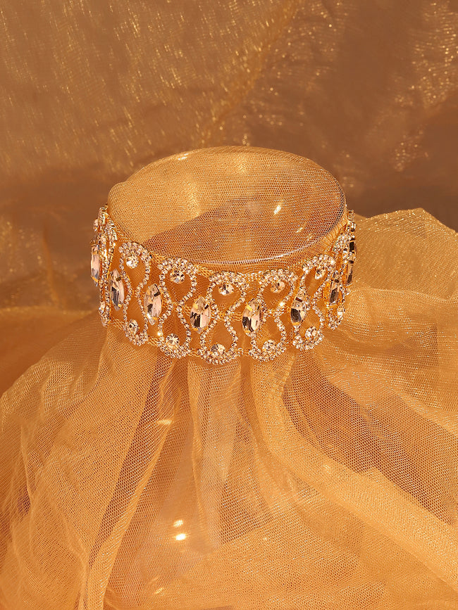 Women Gold Plated Designer Party Necklace