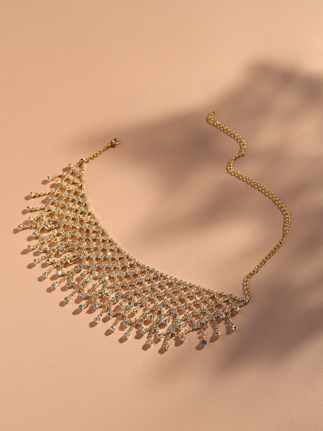 Women Silver Plated Designer Party Necklace