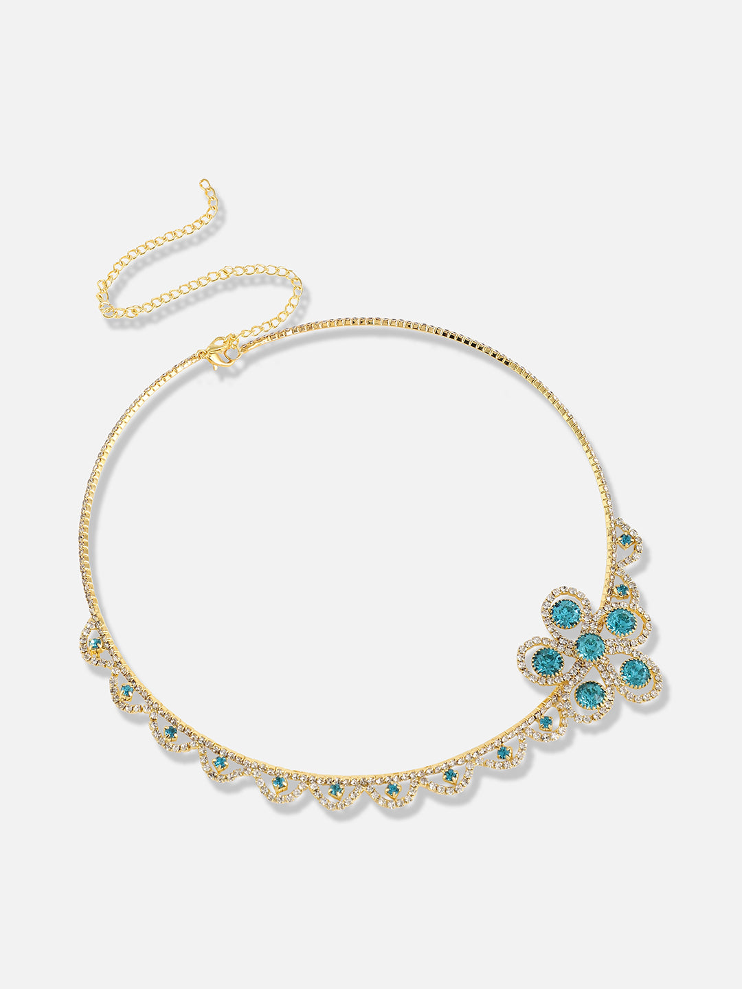 Women Silver Plated Designer Stone Party Necklace and Earring Set