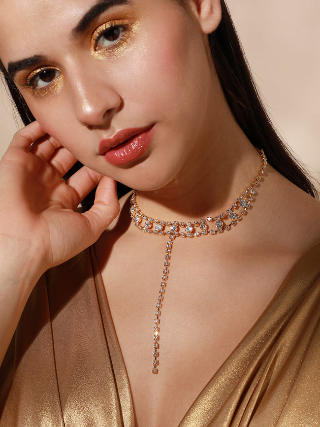 Women Silver Plated Designer Party Necklace