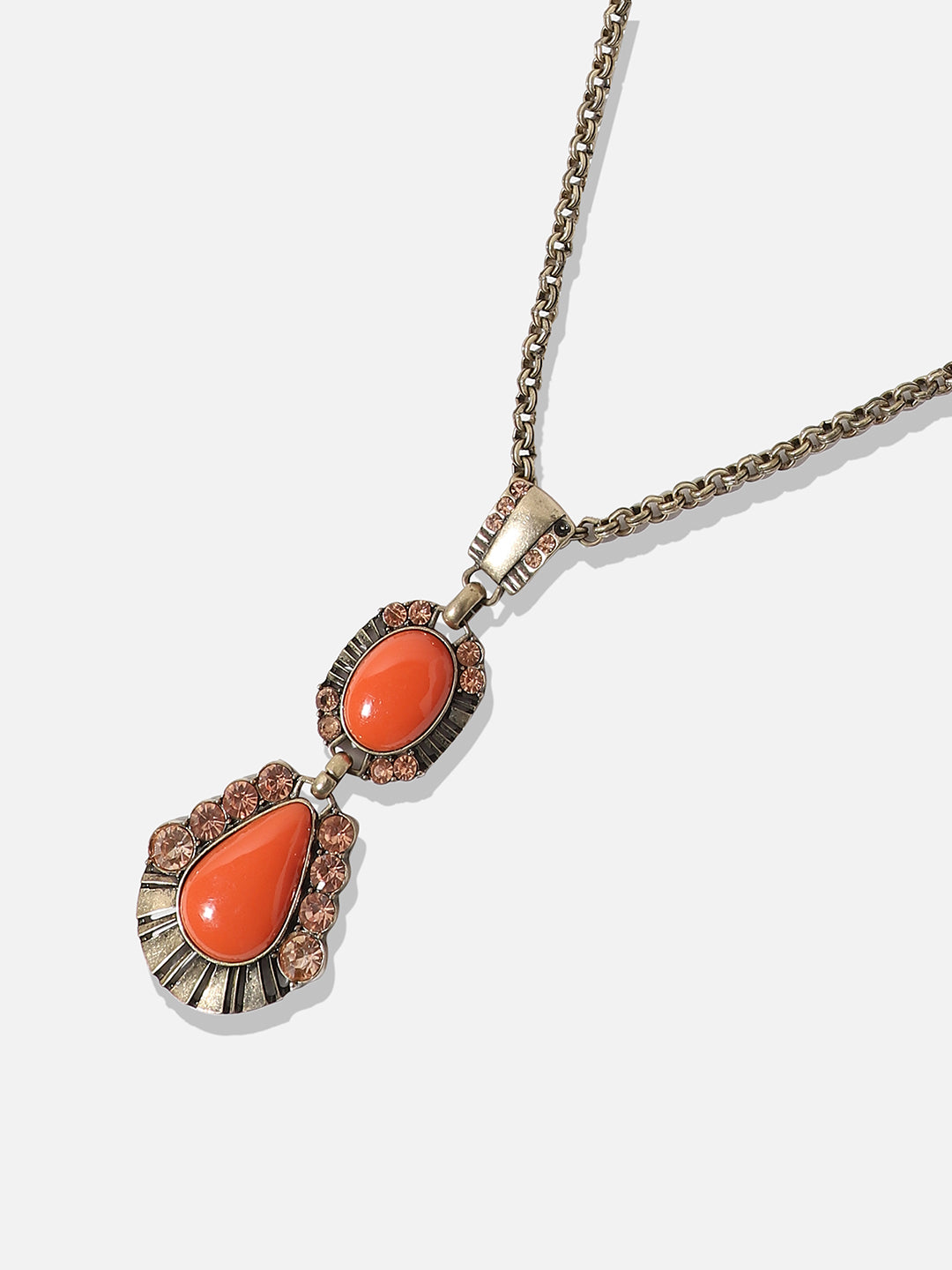 Women Multicolour designer statement stones necklace