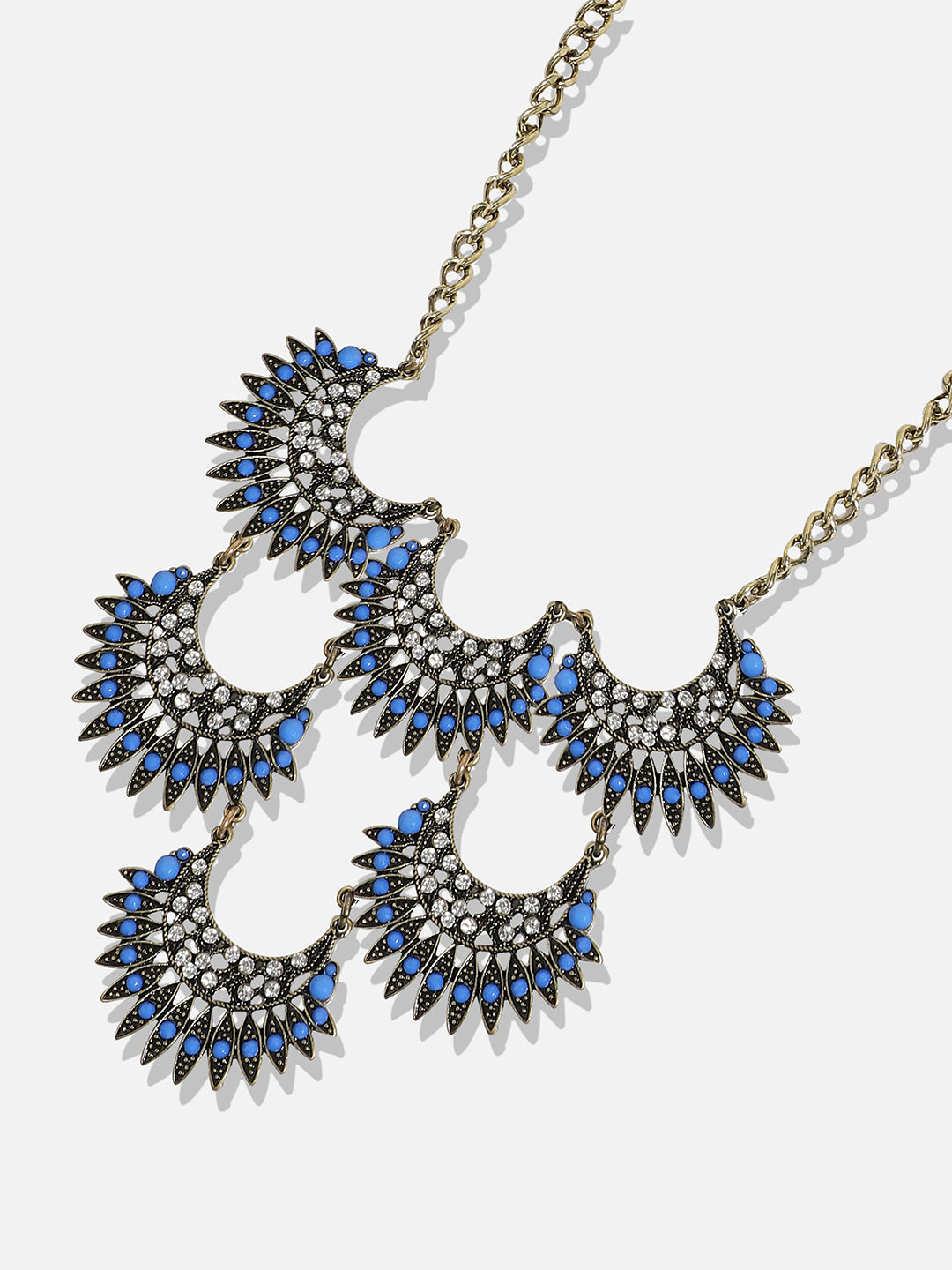 Women Blue stone antique necklace