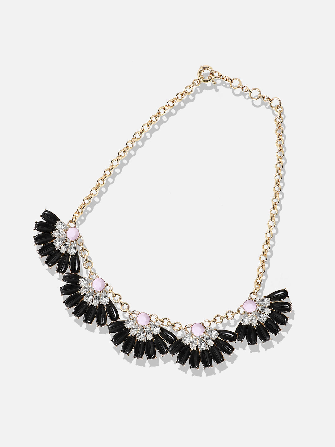 Women Black acrylic crystal choker necklace