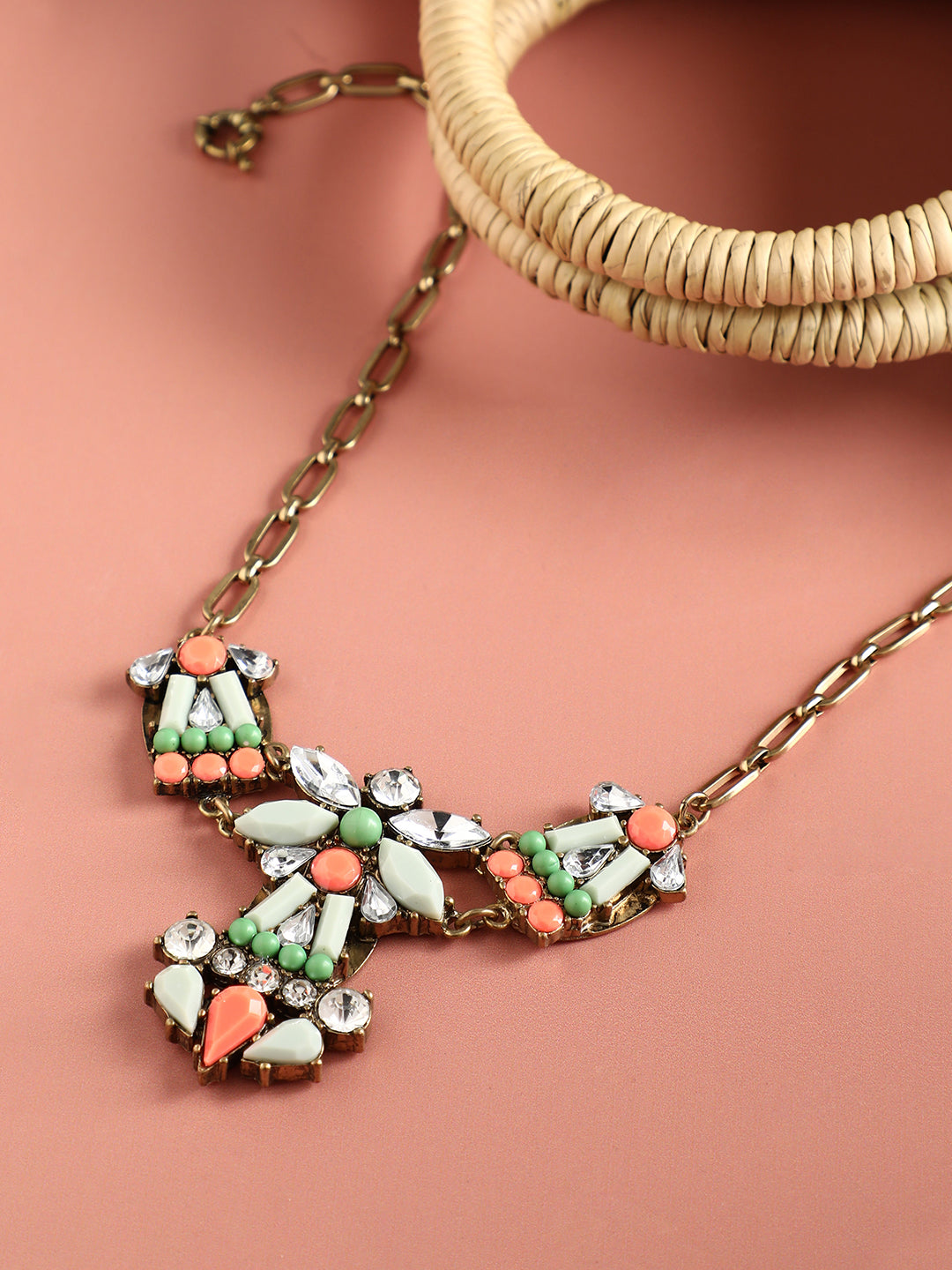 Women Pastel Colour stone necklace