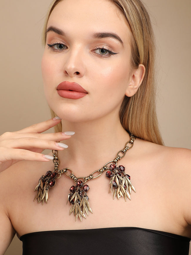 Women Black Stone choker necklace