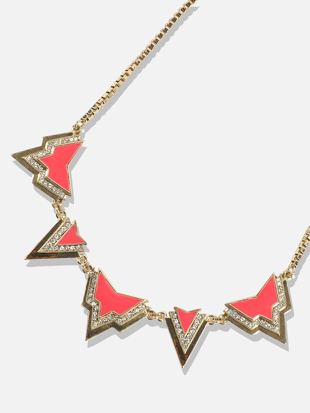 Women Pink enamelled Necklace