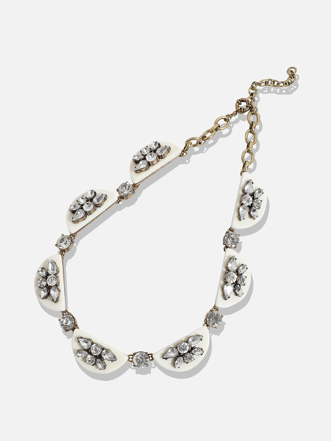 Women Off White acrylic crystal Necklace