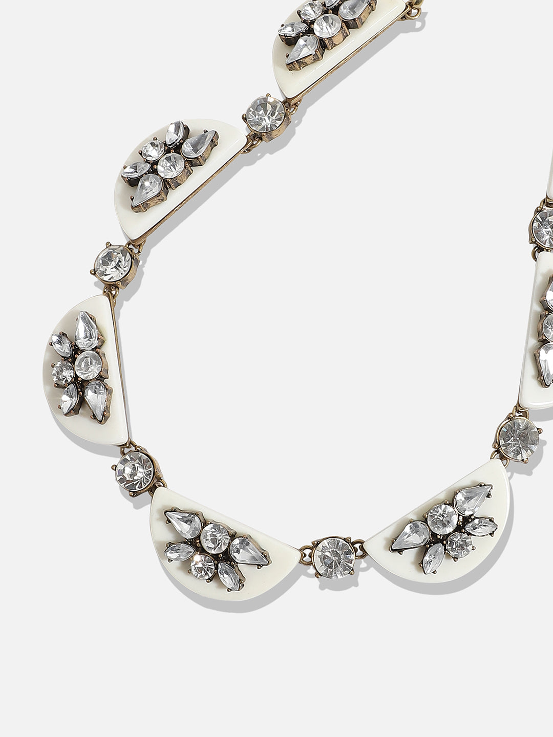 Women Off White acrylic crystal Necklace