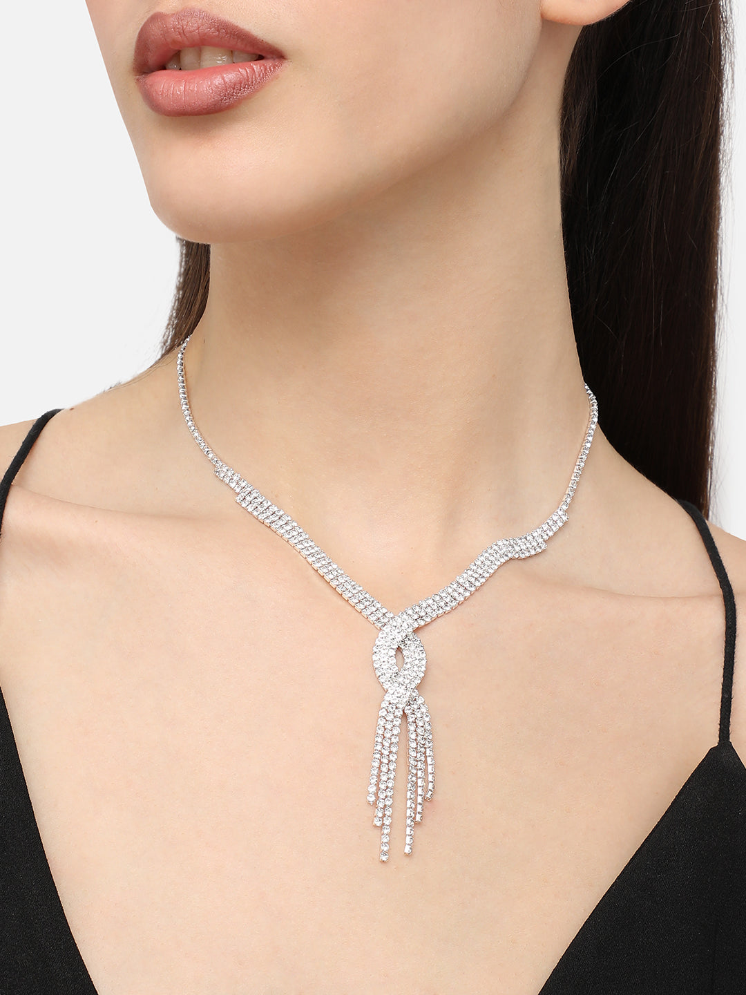 Women Gold Plated Designer Stone Party Necklace