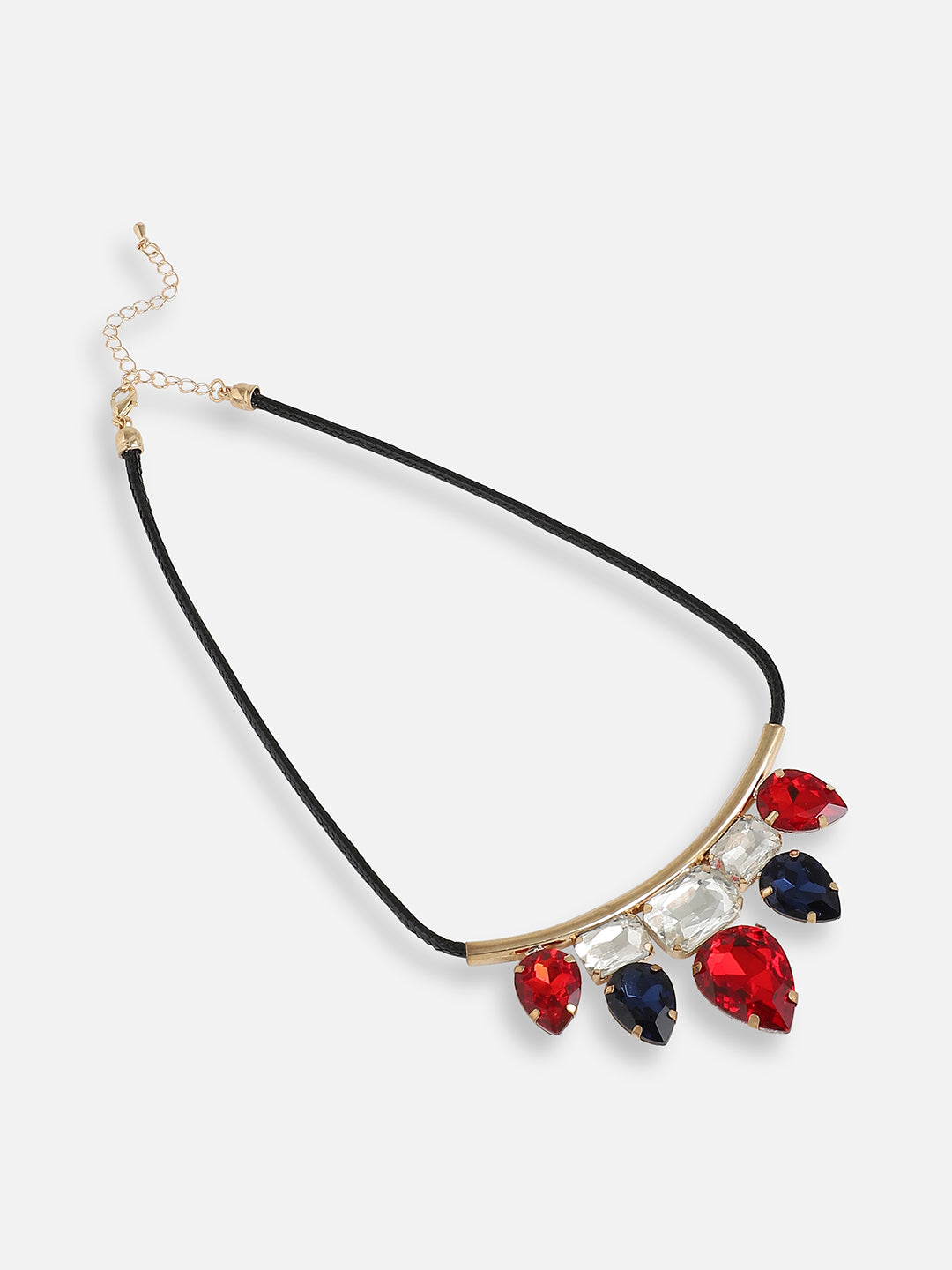 Women Silver Plated Designer Stone Casual Necklace