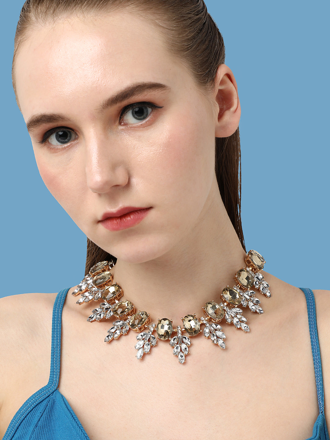 Women Gold Plated Designer Party Necklace